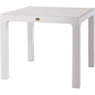 Tavolo Rattan Kreta Domus Pp Bianco Cm 90X90 H.cm 78 - 2