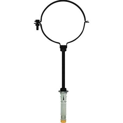 Collare Reggitubo Pellet Nero Opaco Friulsider con Tassello 10 cm 5 Pezzi - 2