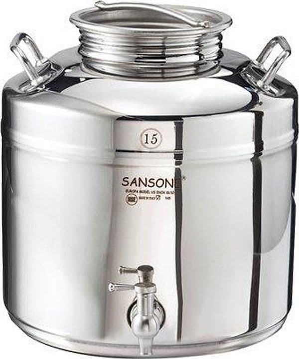 Fustino Saldato Europa Sansone Inox 18 a 10 Lt 15 - 2