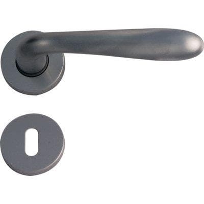 Maniglia Goccia Cromo Rosetta Foro Patent Zama Cromo Satinata Q8 2 Pezzi - 2