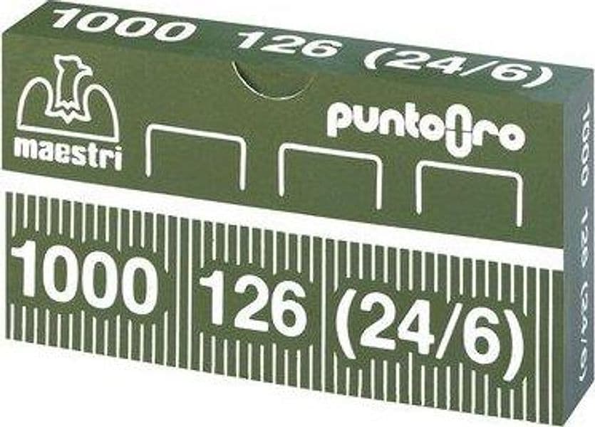 Punto Oro 126 (24 x 6) per Cucitrice Ro Ma 11,95 x 6,0 mm 10000 Pezzi - 2