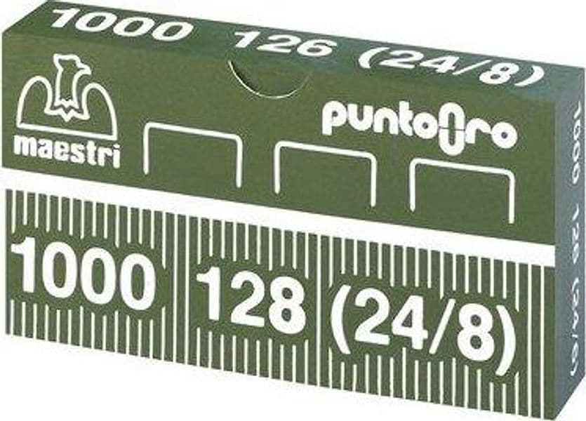 Punto Oro 128 (24 x 8) per Cucitrice Ro Ma 11,95 x 8 mm 10000 Pezzi - 2