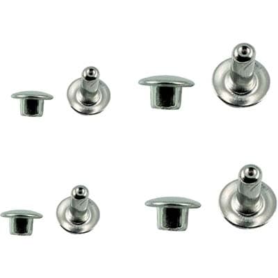 RIVETTO MASCHIO FEMMINA PRONTY - ACCIAIO NICHELATO 036 CF=PZ 15- 12 confezioni