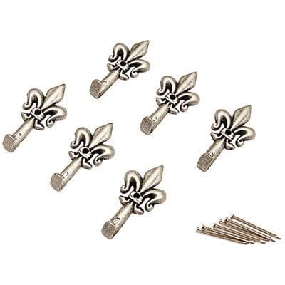 Gancio Quadro Giglio Pronty Ferro Argento 24 mm 6 Pezzi - 2