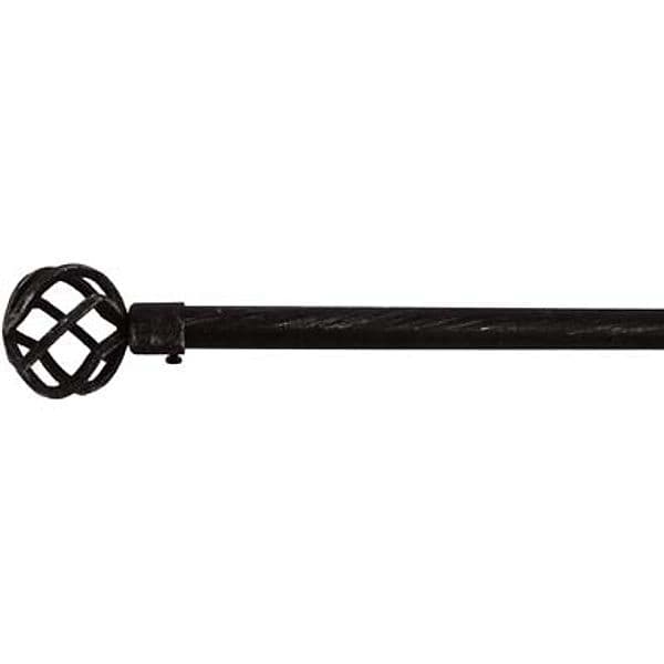 Bastone Completo per Tenda Caos Acciaio Vern Nero Argento D.mm 19 cm 120 - 2