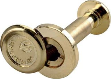 SPIONCINO GRANDANGOLO PORTE SECUREMME - FINITURA OTTONE LUCIDO F.MM 16 L.MM 60/110- 3 pezzi
