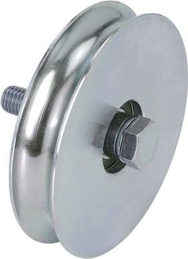 Ruota Cancello a Fissare Gola Tonda 400 Combi Zincata 20 mm 80 mm 2 Pezzi - 2