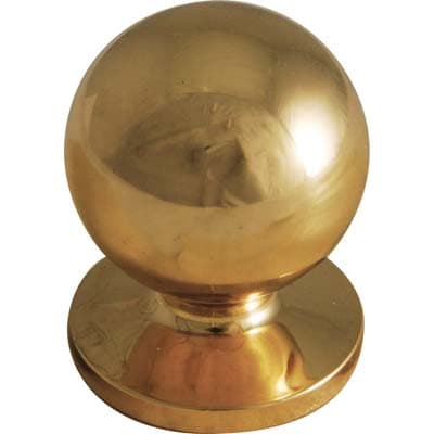 Pomolo Ottone Tornito Sferico Lucido 20 x 25 mm 5 Pezzi - 2
