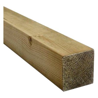 Palo Quadro Legno Euro Pino Impregnato H 9 x 9 cm 210 cm - 2
