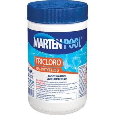 Tricloro per Piscina Pastiglie Marten 50 x 20 g 1 kg 3 Pezzi - 2
