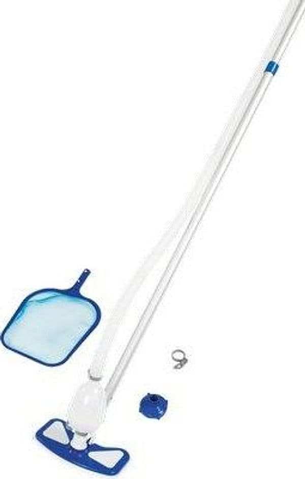 Kit Pulizia Piscina Aquaclean 58234 Bestway Scopa con Retino con Tubo - 2