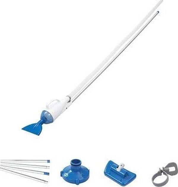 Kit Pulizia Piscina Aquacrawl 58212 Bestway Doppia Scopa con Manico - 2