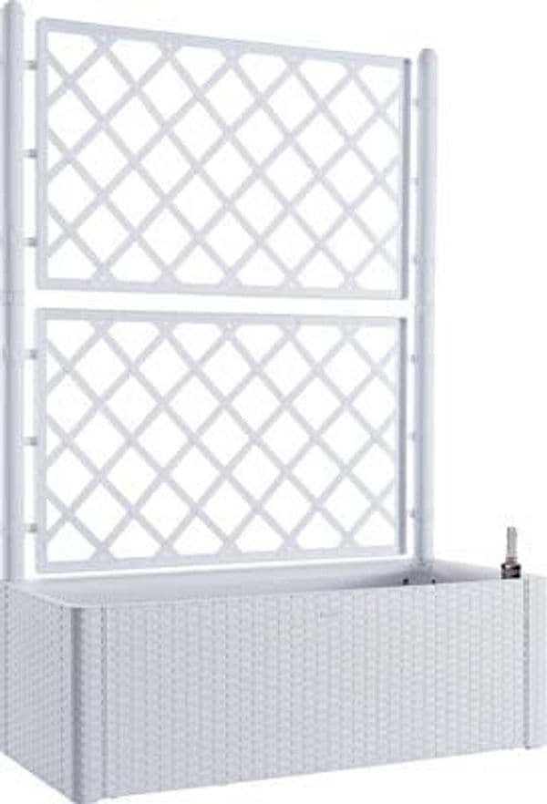 Fioriera con Grigliato Natural Deluxe Stefanplast Bianco 100 x 43 cm 142 cm - 2