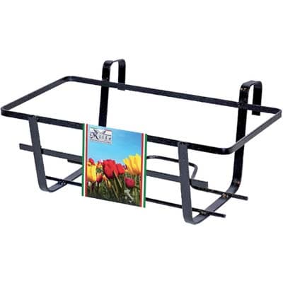 Balconiera Geranio Fissa Ferro Battuto Vern Nero H 50 x 28 cm 18 cm 5 Pezzi - 2