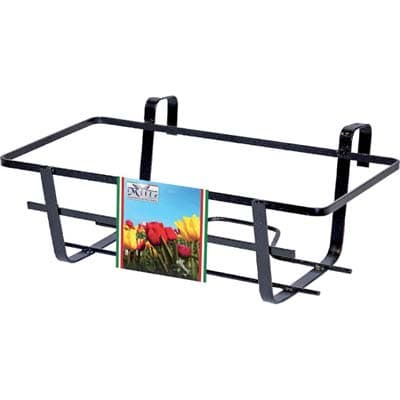 Balconiera Geranio Fissa Ferro Battuto Vern Nero H 60 x 28 cm 18 cm 5 Pezzi - 2