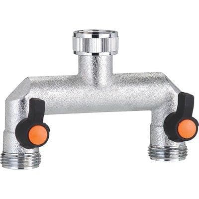 Presa a Rubinetto con 2 Innesti Fil Ottone Claber ¾f Self 9601 - 3