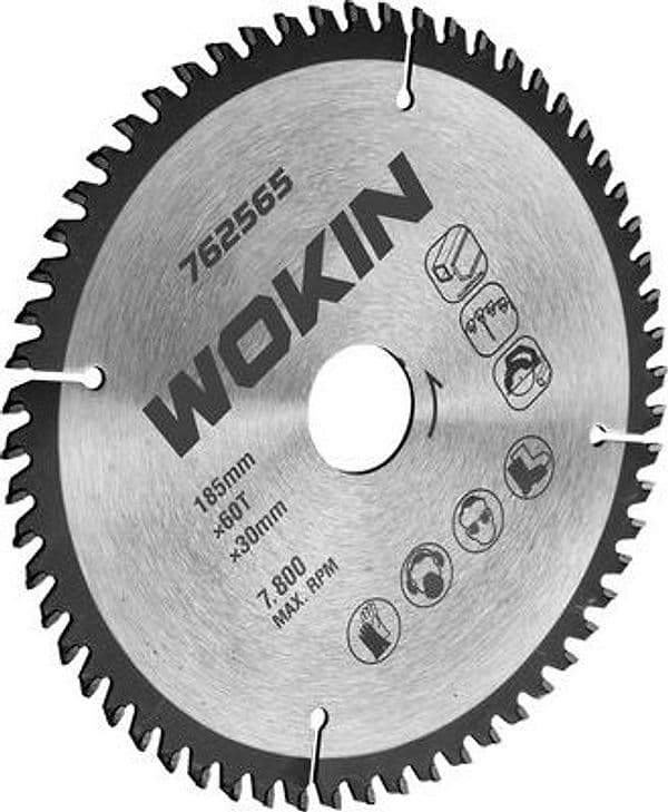 Lama Circolare per Alluminio 762565 Wokin Mm 185X30 Denti 60 - 2