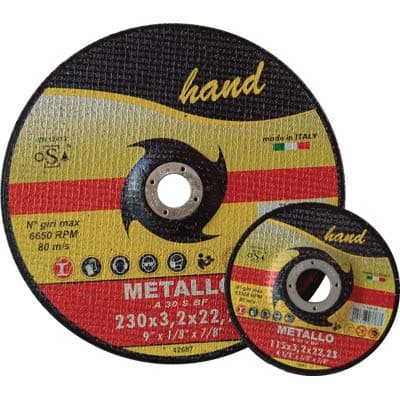 Disco Abrasivo Taglio Ferro Depresso Hand 115 x 22,2 mm H 3,2 mm 50 Pezzi - 2