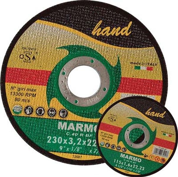 Disco Abrasivo Taglio Marmo Piano Hand 115 x 22,2 mm H 1,6 mm 50 Pezzi - 2