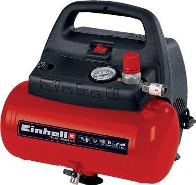 Compressore Ac Coassiale Thac 190 x 6 Of Einhell Secco Lt 6 HP 1,5 - 2