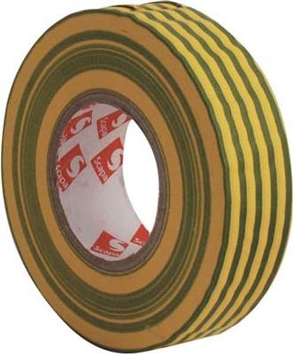 Nastro PVC Isolante Scapa Giallo Verde 25 ml 19 mm 10 Pezzi - 2