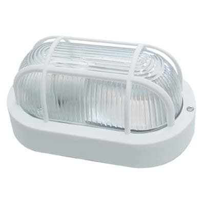 Plafoniera Ppl Griglia Ovale E27 Bianco 21 x 12 cm 230 V 9,5 cm 2 Pezzi - 2