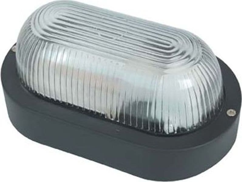 Plafoniera Ppl Ovale Nero Watt Max 60 E27 H 21 x 12 cm 230 V 9,5 cm 2 Pezzi - 2