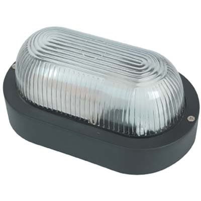 Plafoniera Ppl Ovale Nero Watt Max 60 E27 H 21 x 12 cm 230 V 9,5 cm 2 Pezzi - 2