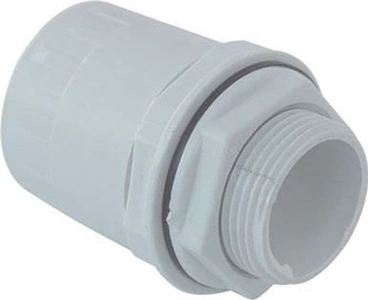 Raccordo Tubo Scatola IP65 per Tubo Rigido PVC Grigio 16 mm 50 Pezzi - 2