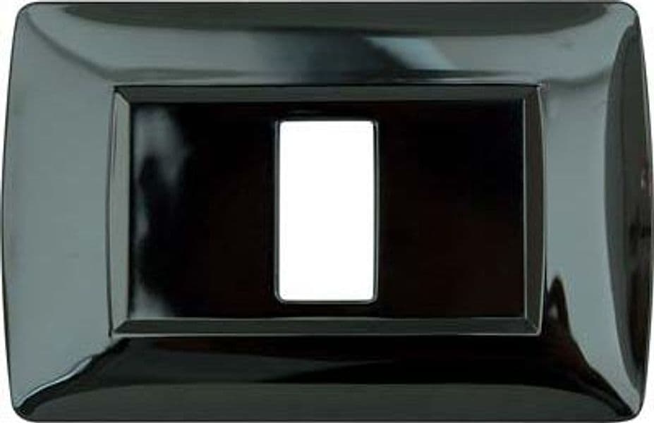 Placca Coprifrutti Magic Line Nylon Nero Posti 1 120 x 80 mm 2 Pezzi - 1