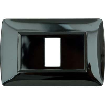 Placca Coprifrutti Magic Line Nylon Nero Posti 1 120 x 80 mm 2 Pezzi - 2