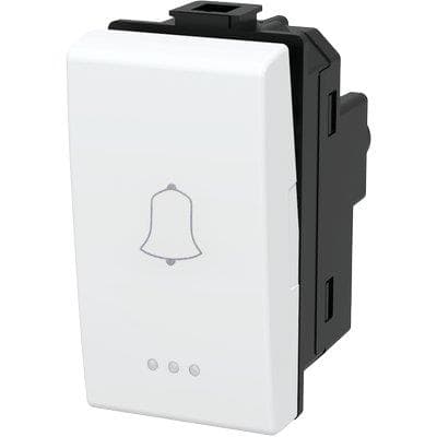 Pulsante Unipolare Campanello Abm Bianco a 16 250 V 8 Pezzi - 2