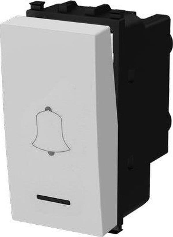 Pulsante Unipolare Campanello Avp Bianco a 16 250 V 8 Pezzi - 2