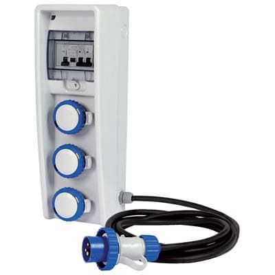 Quadro Distribuzione Blu Ulisse Fme Prese Cee Blu X3 Mm 150X450 H.mm 137 - 2