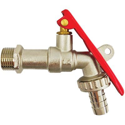 Rubinetto Valvola a Sfera Portalucchetto Stars Ottone Nichelato ½x¾ - 2