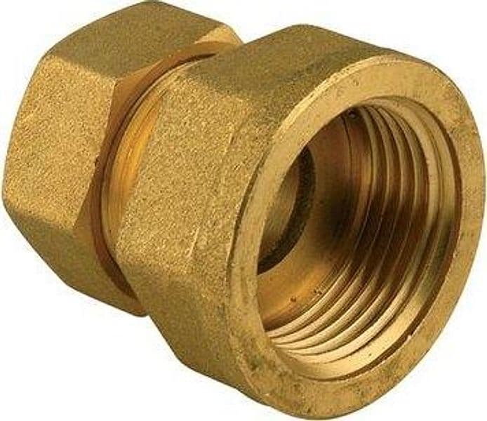 Stringitubo Filetto Femmina per Rame Ottone 14 mm x 1/2 F 10 Pezzi - 2