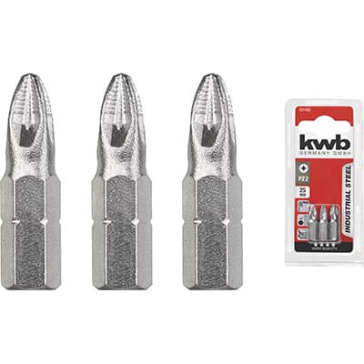 Inserto Croce Pozidriv per Avvitatore Kwb Pzxmm 2X25 3 Pezzi - 2
