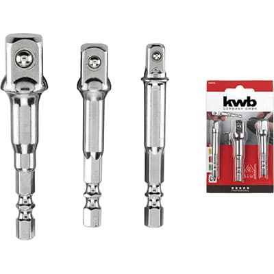 Adattatori Portabussola Kwb 1/4 con 3/8 con 1/2 3 Pezzi - 2