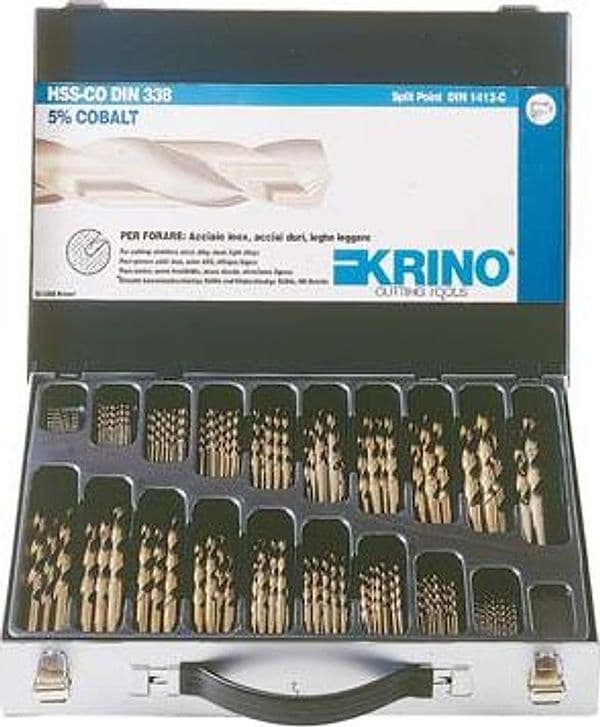 Punta Trapano Hss Cobalto 5% in Valigia Krino 10 1 mm 116 Pezzi - 2