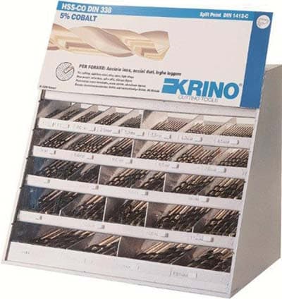 Punta Trapano Hss Cobalto 5% in Expo Krino 13 1,0 mm 128 Pezzi - 2