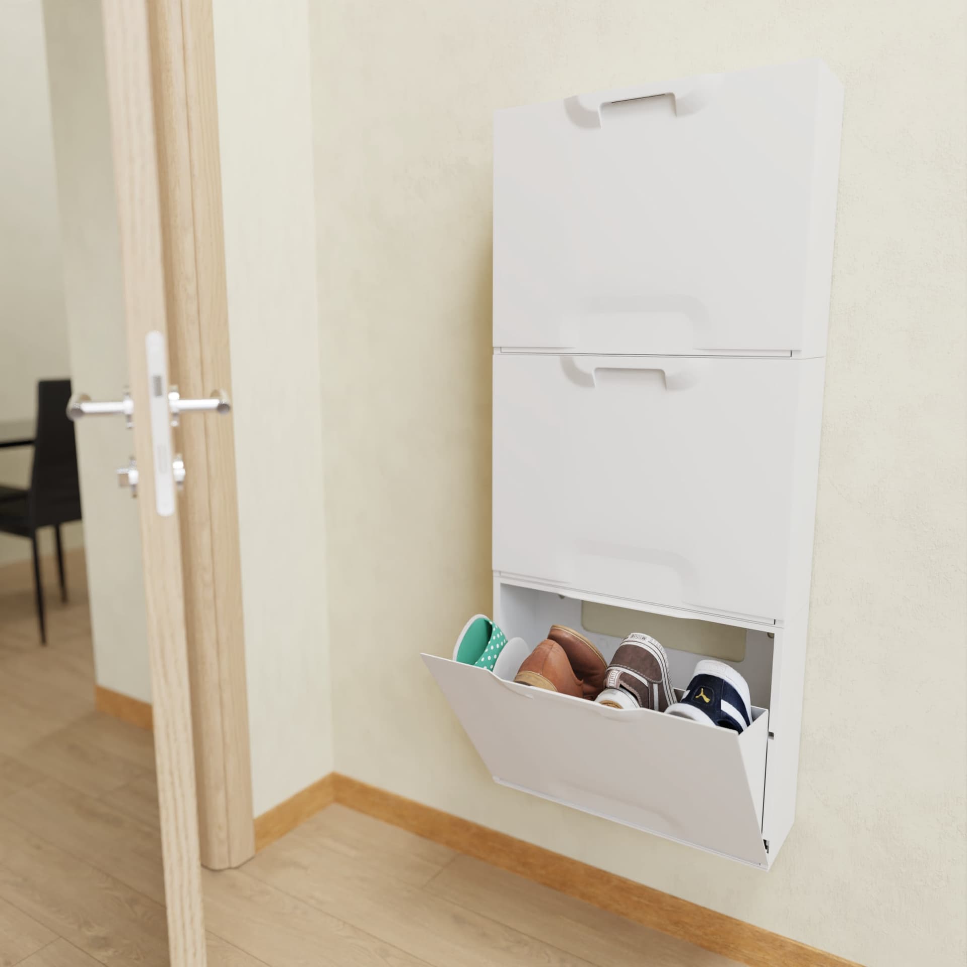 Scarpiera Modulare Unika Bianco Cm 51X17,3 H.cm 40,1 - 2