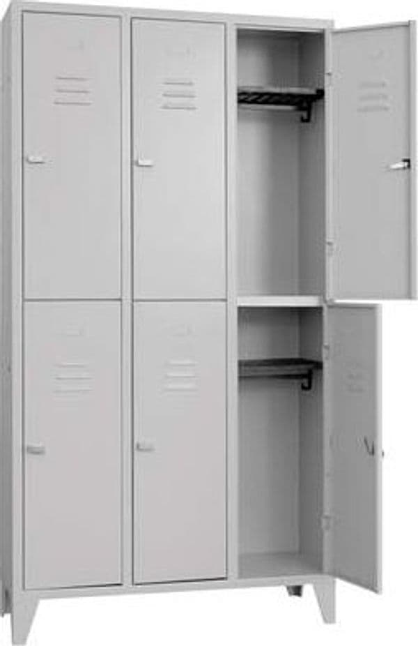 Armadio Multispogliatoio Montato Prometal Vern Grigio Posti 6 H.mm 1795 mm - 2