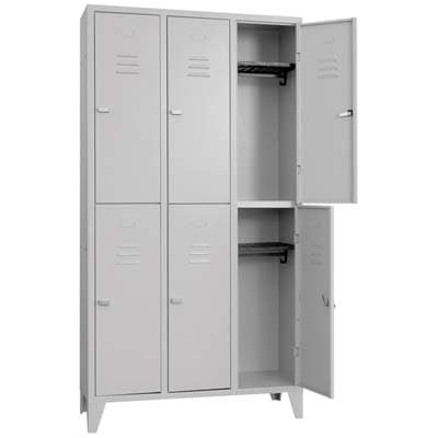 Armadio Multispogliatoio Montato Prometal Vern Grigio Posti 6 H.mm 1795 mm - 2