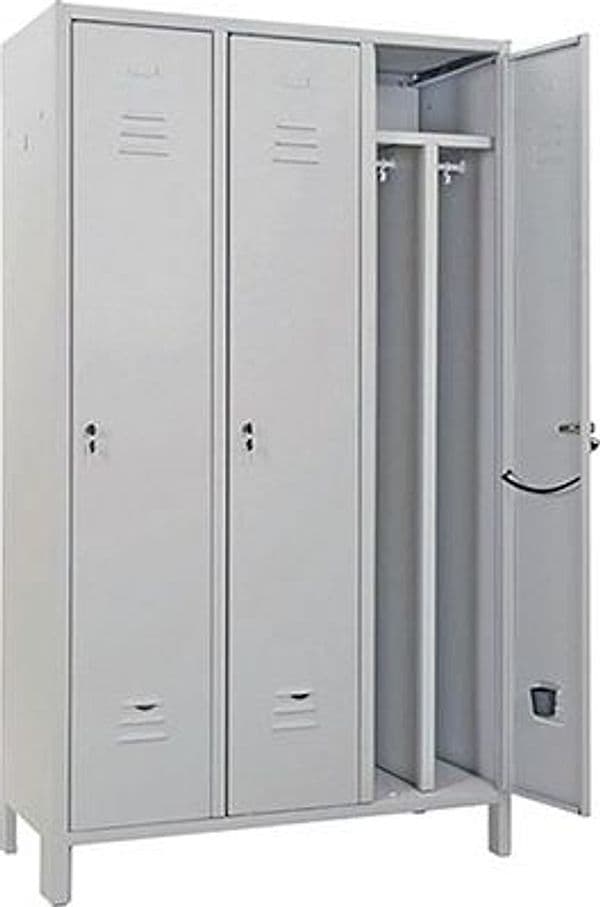Armadio Sporco Pulito Montato Prometal Vern Grigio Posti 3 H.mm 1795 mm - 2