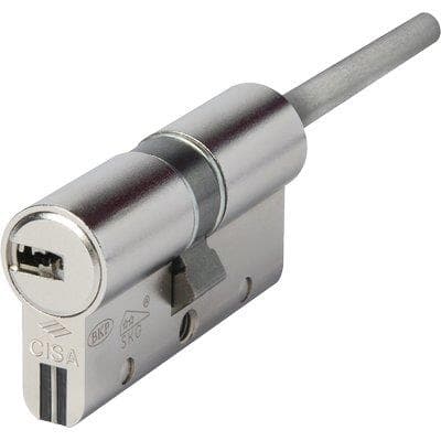 Cilindro Sagomato AP4 S Pomolo Cisa Ott.nich.satin Chiavi 5 mm 70 30 con 40 - 2