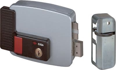 SERRATURA LEGNO APPLICARE ELETTRICA 11670 CISA  VERN C.STACCATO+SCR+M1+PULSANTE E.MM 50 DX