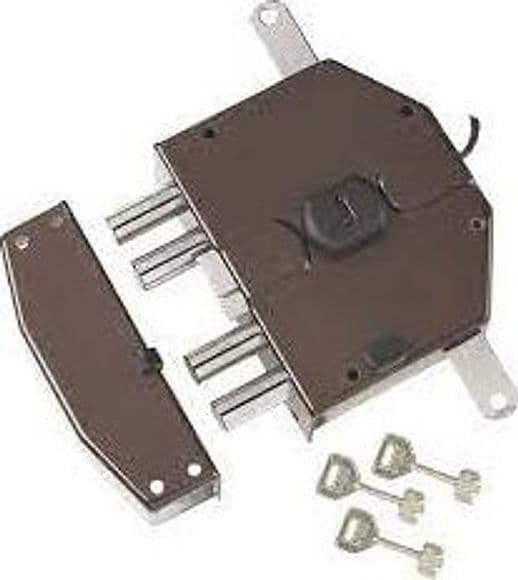 Serratura Legno Applicare Elettrica 6823 Yale Pompa Mm 50 M4 Tripl.scr E.mm