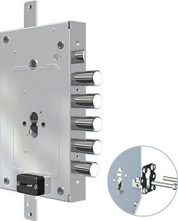 Serratura Metallo Applicare 2956 Pedm Cr Dm con F.sagom M2 Tripl con Scr - 2