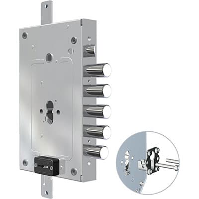 Serratura Metallo Applicare 2956 Pedm Cr Dm con F.sagom M2 Tripl con Scr - 2