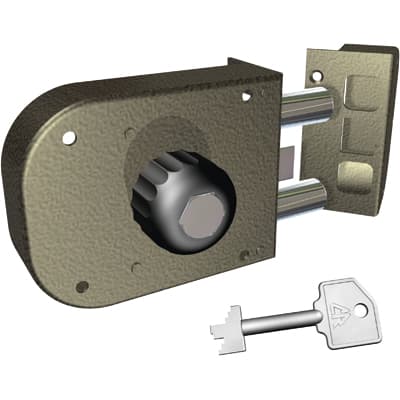 Serratura Legno Applicare 1650 Cr C.pompa M2 con Scr con Pomolo E.mm 60 Dx - 2